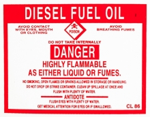 Diesel Danger Label