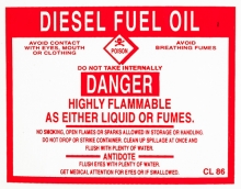 Labels Diesel Fuel Oil (set of 5)  Construction Employers Association