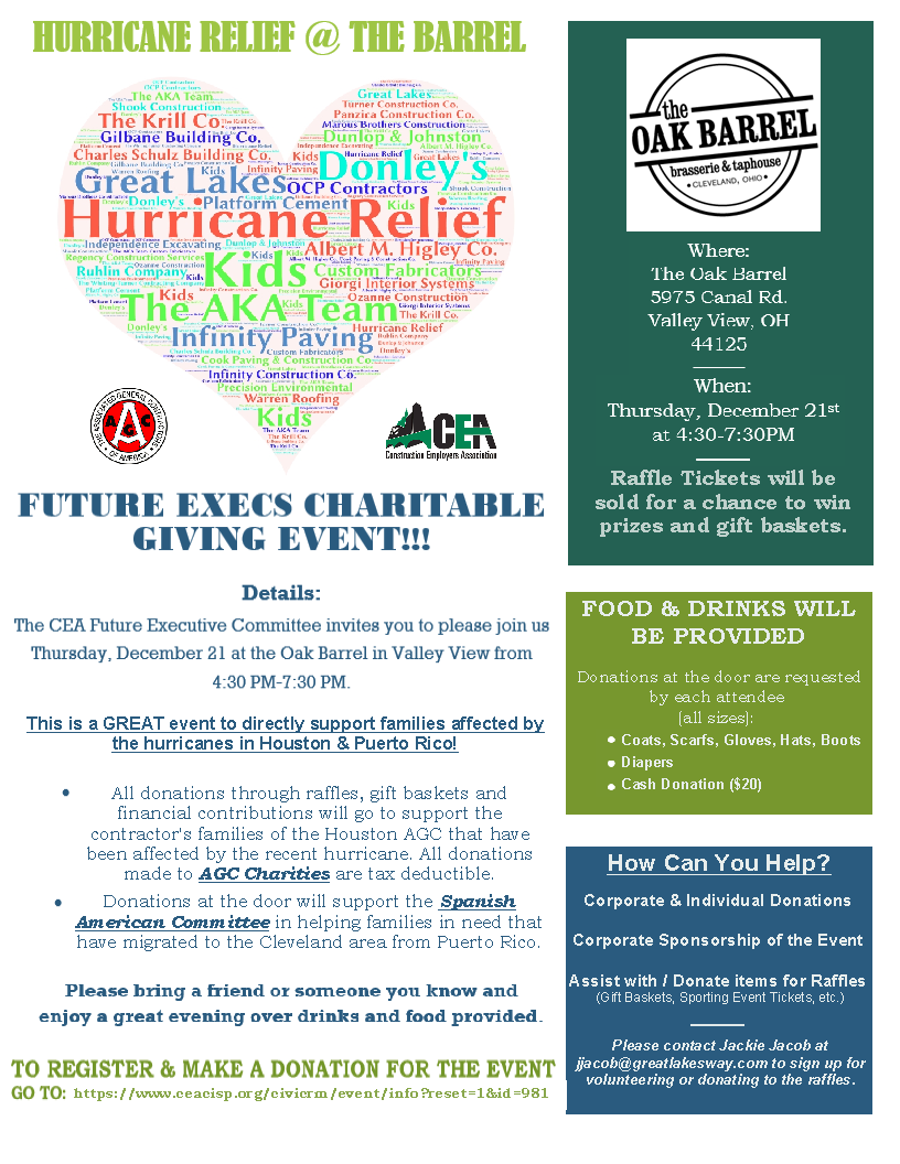 Hurricane Relief Event Flier