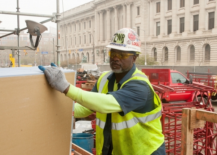 Construction Work Being Performed in Downtown Cleveland